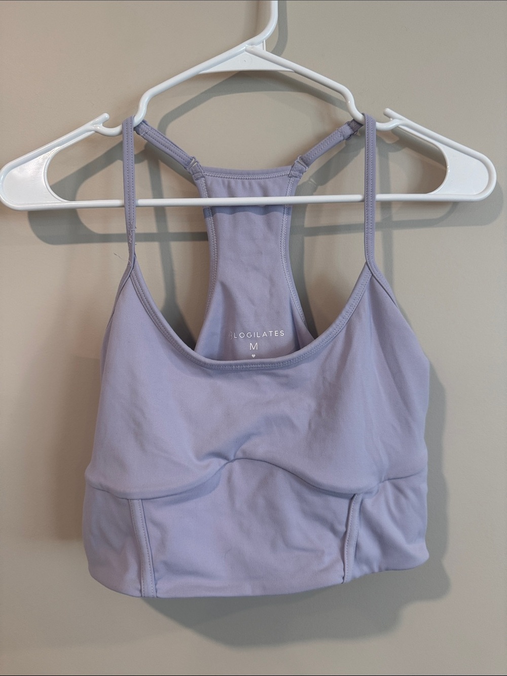 Lavender Racerback Sports Bra - Medium